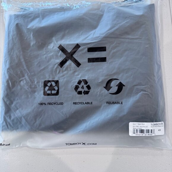 NWT - TomboyX Black Rainbow 7" Shorts, Size 4x - Picture 7 of 8